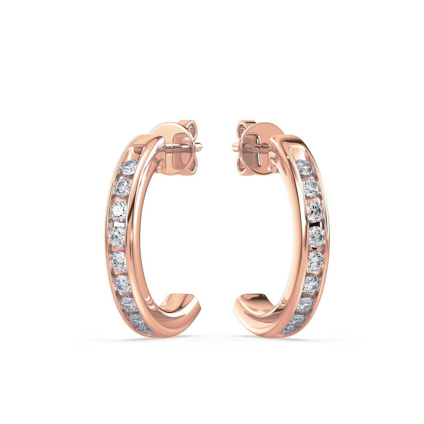 Arclight Hoops, Rose Gold | Serenity Diamonds™