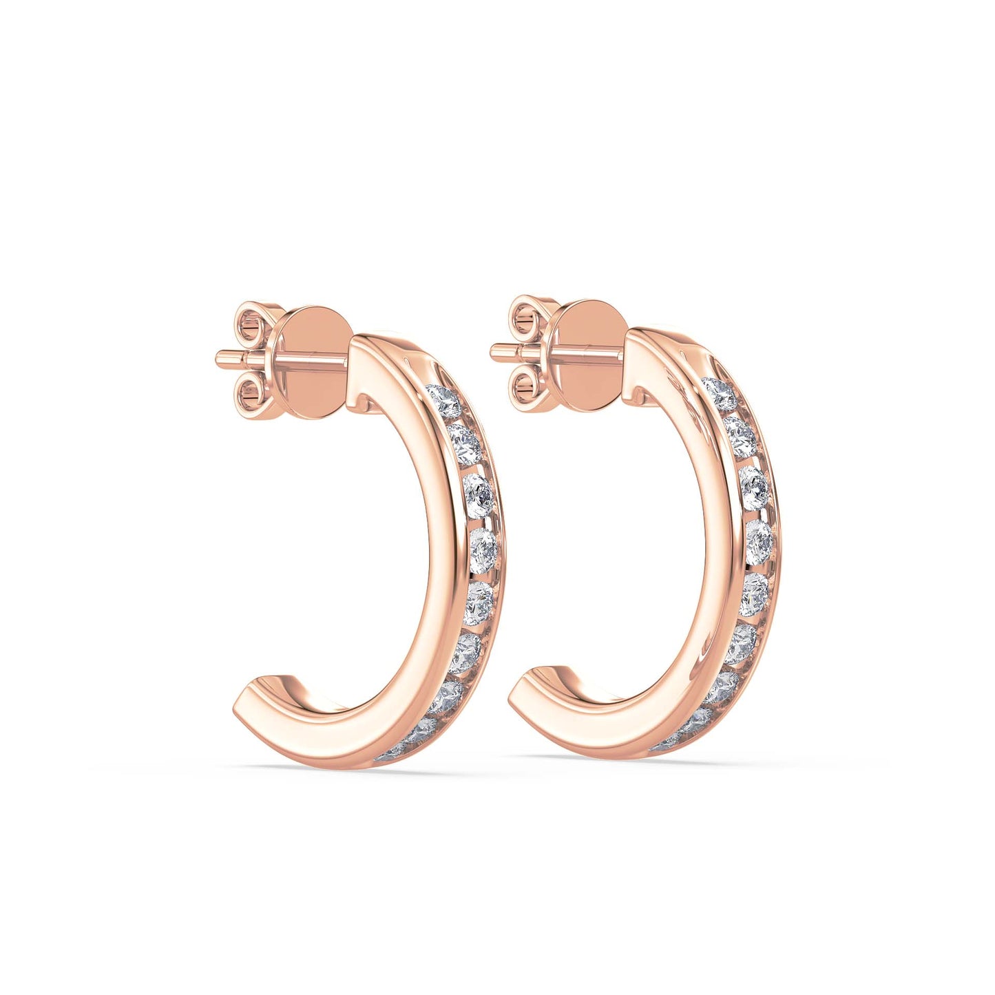 Arclight Hoops, Rose Gold | Serenity Diamonds™