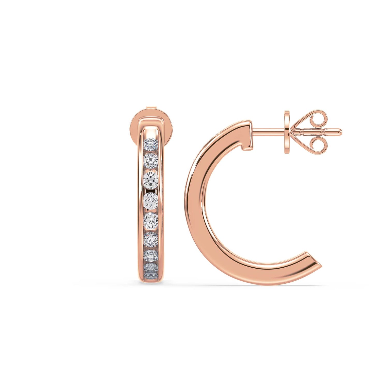 Arclight Hoops, Rose Gold | Serenity Diamonds™