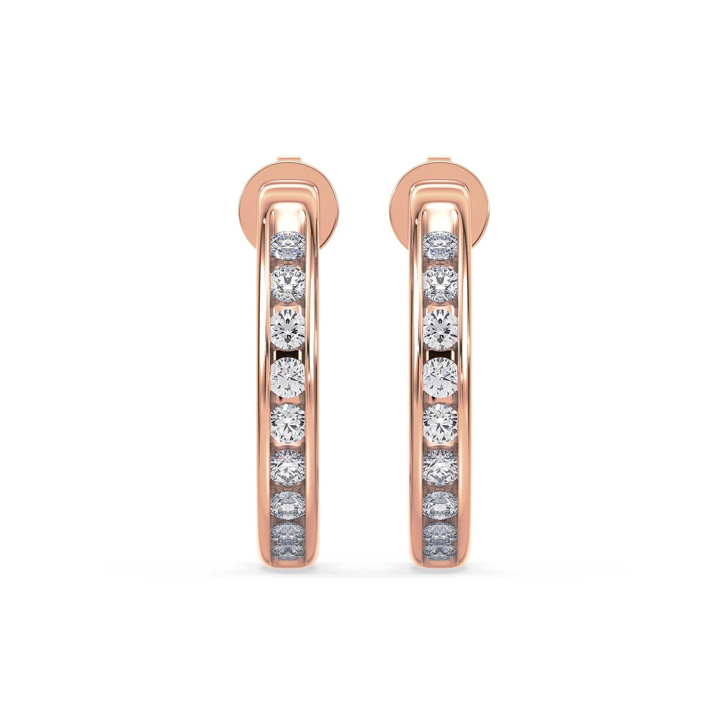 Arclight Hoops, Rose Gold | Serenity Diamonds™