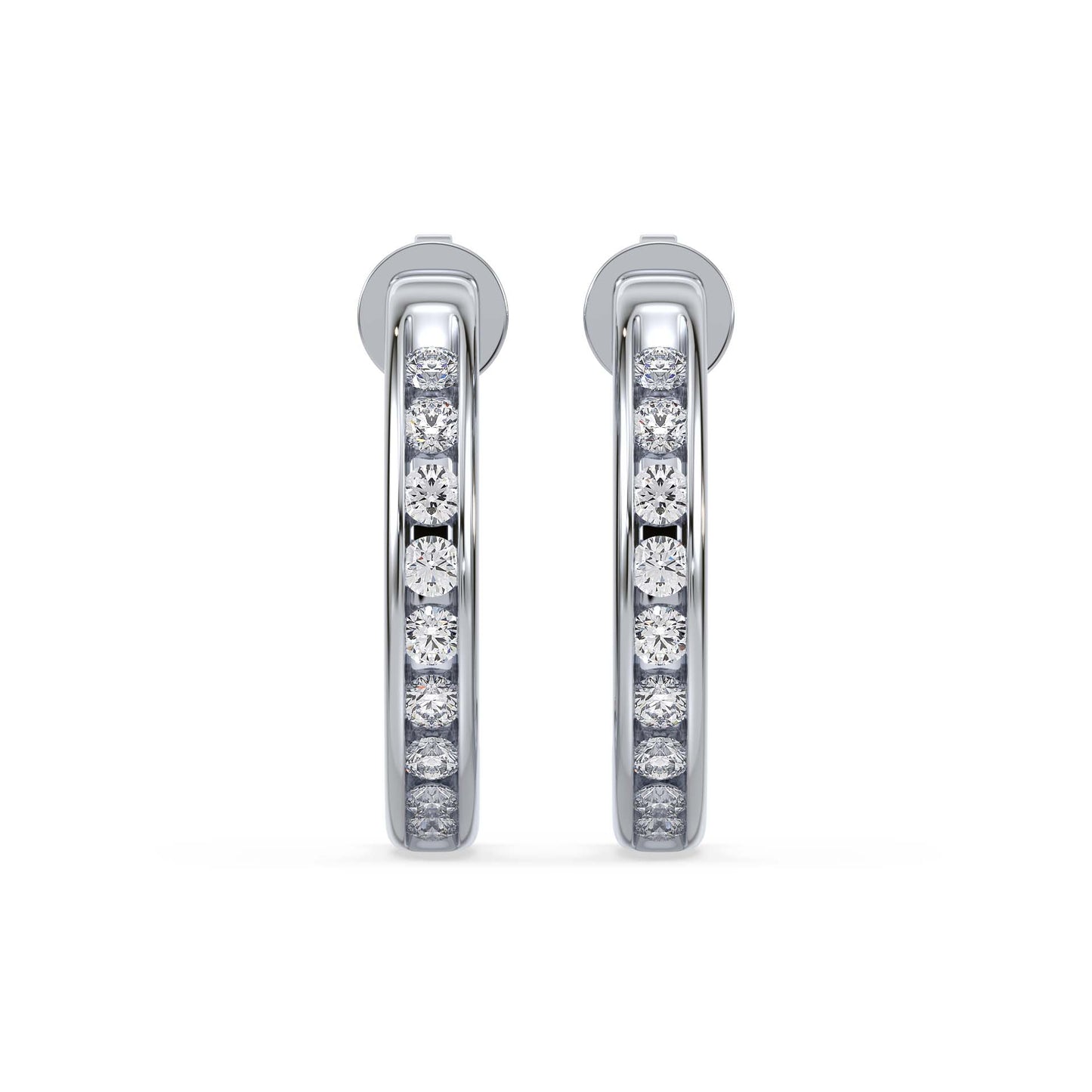 Arclight Hoops, White Gold | Serenity Diamonds™