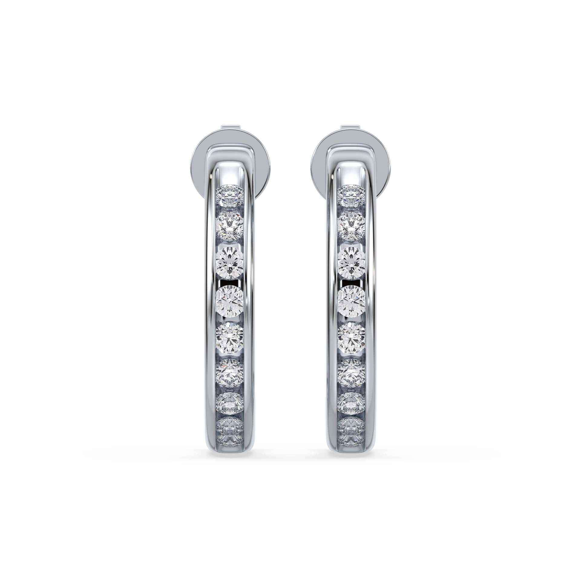 Arclight Hoops, White Gold | Serenity Diamonds™