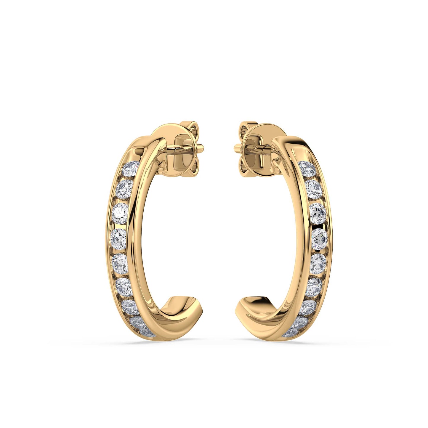 Arclight Hoops, Yellow Gold | Serenity Diamonds™
