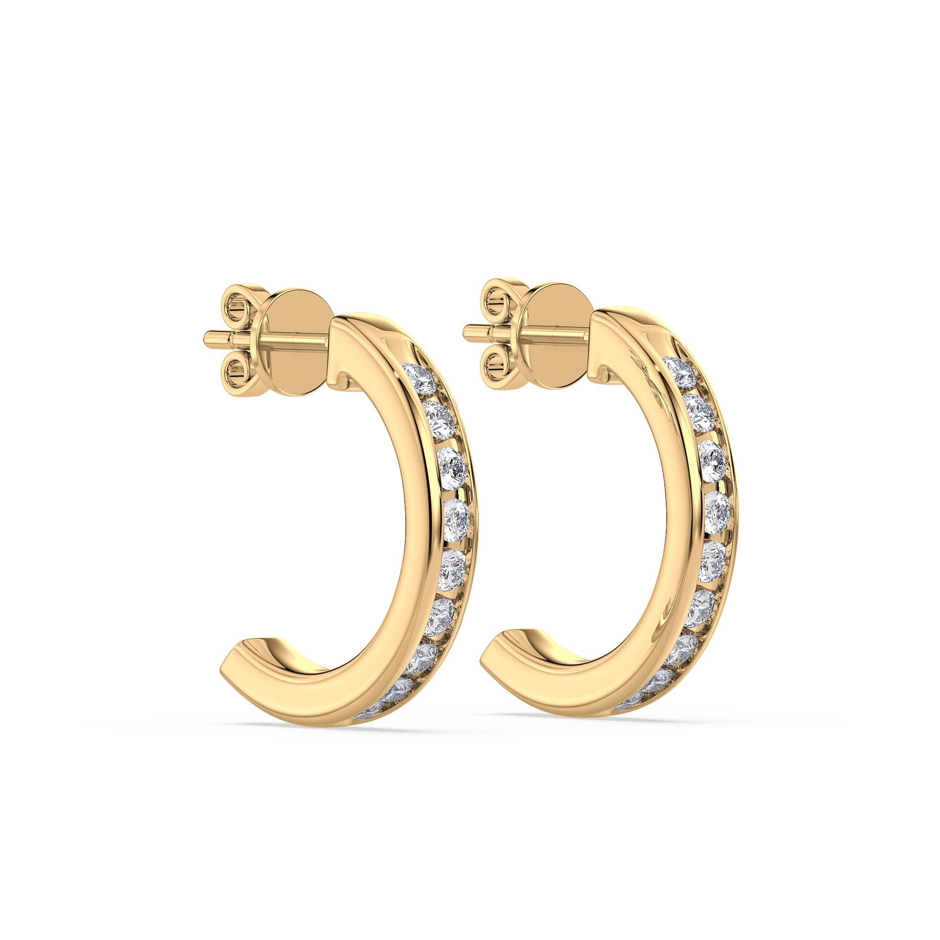 Arclight Hoops, Yellow Gold | Serenity Diamonds™
