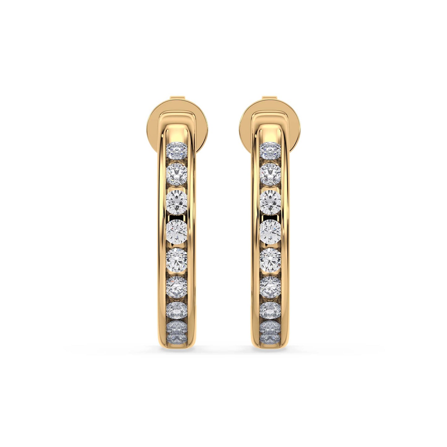 Arclight Hoops, Yellow Gold | Serenity Diamonds™