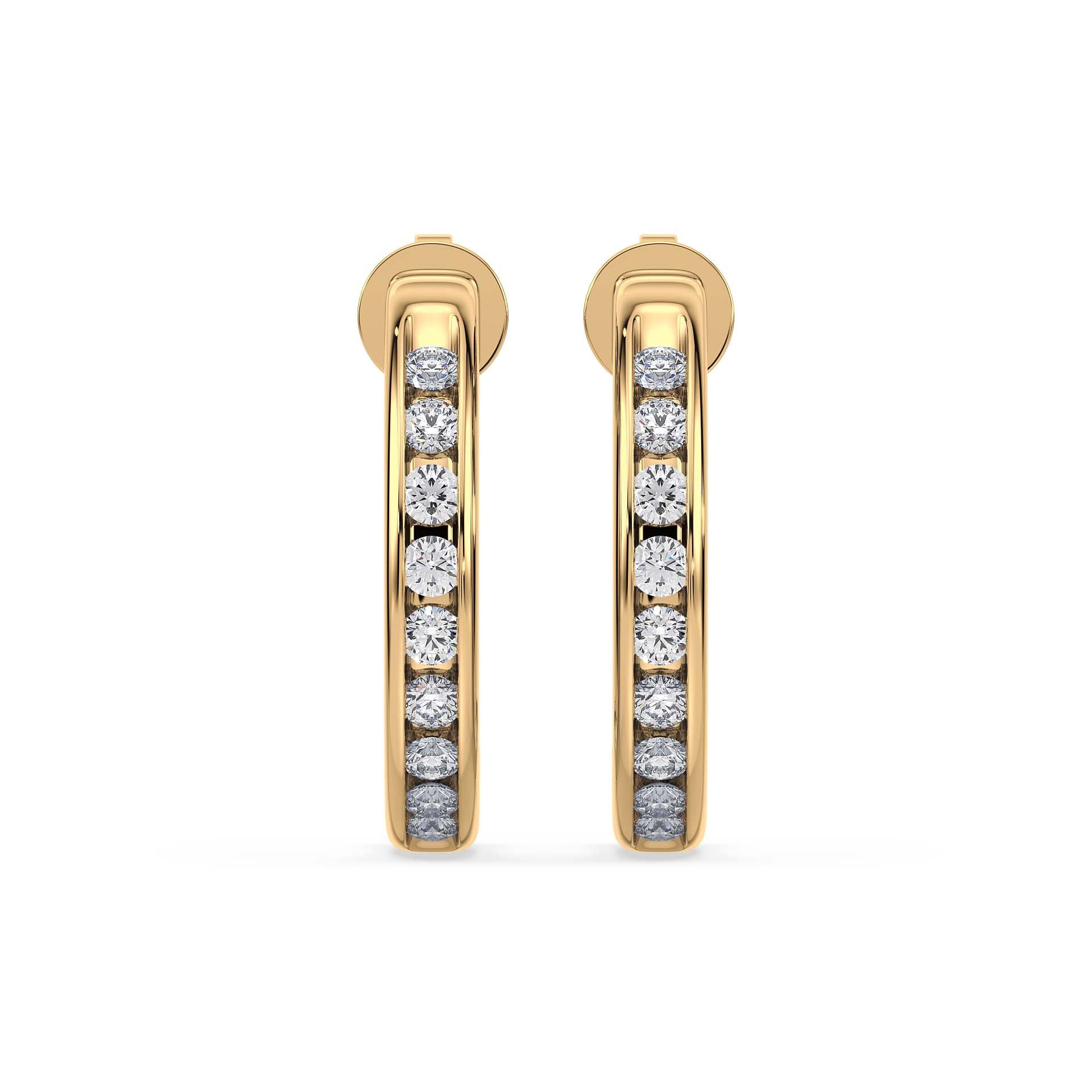 Arclight Hoops, Yellow Gold | Serenity Diamonds™