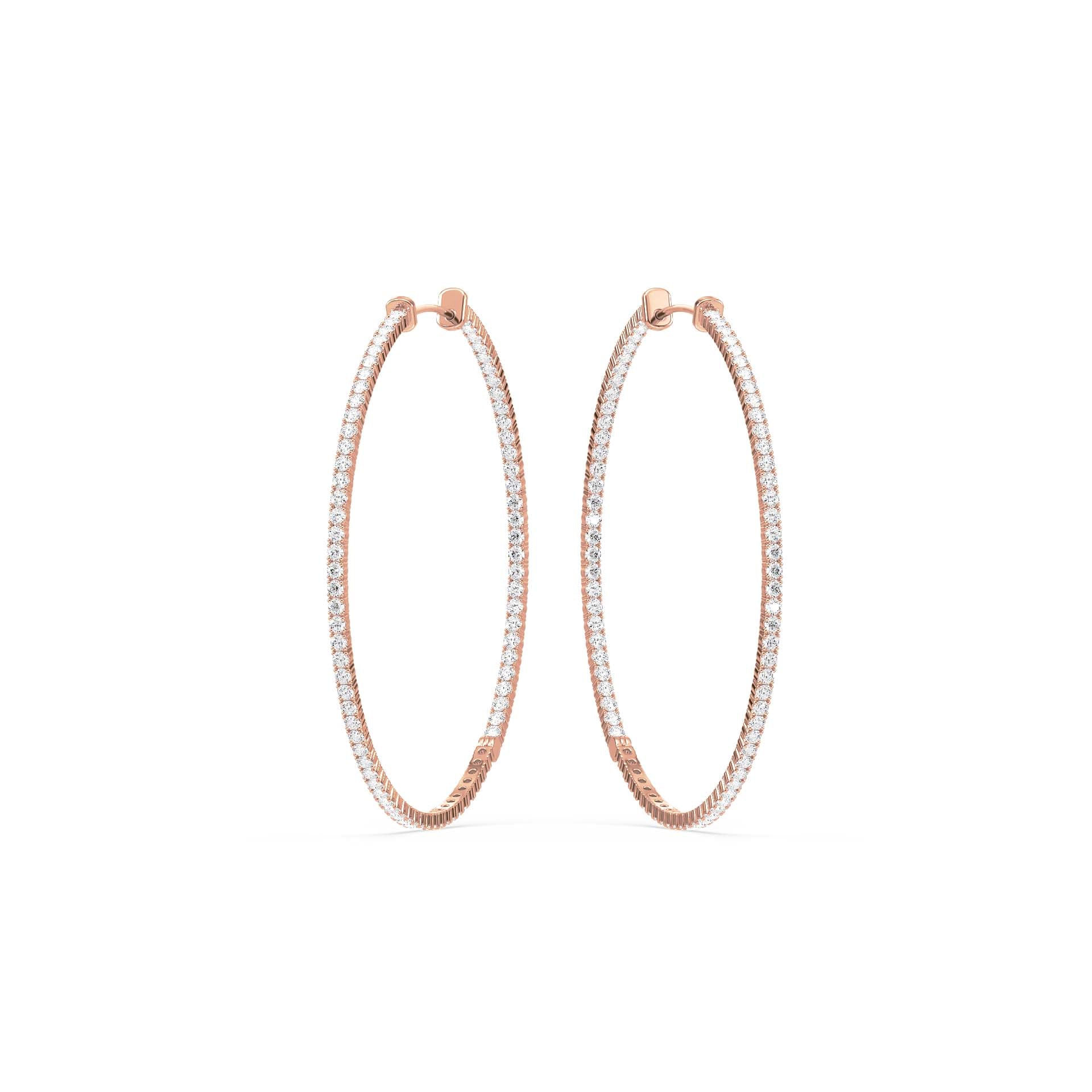 Eternal Spark Hoops, Rose Gold | Serenity Diamonds™