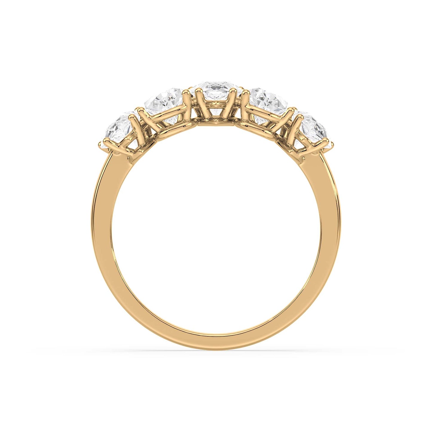 Five Pear-Shaped Diamond Ring 3.75ct tw