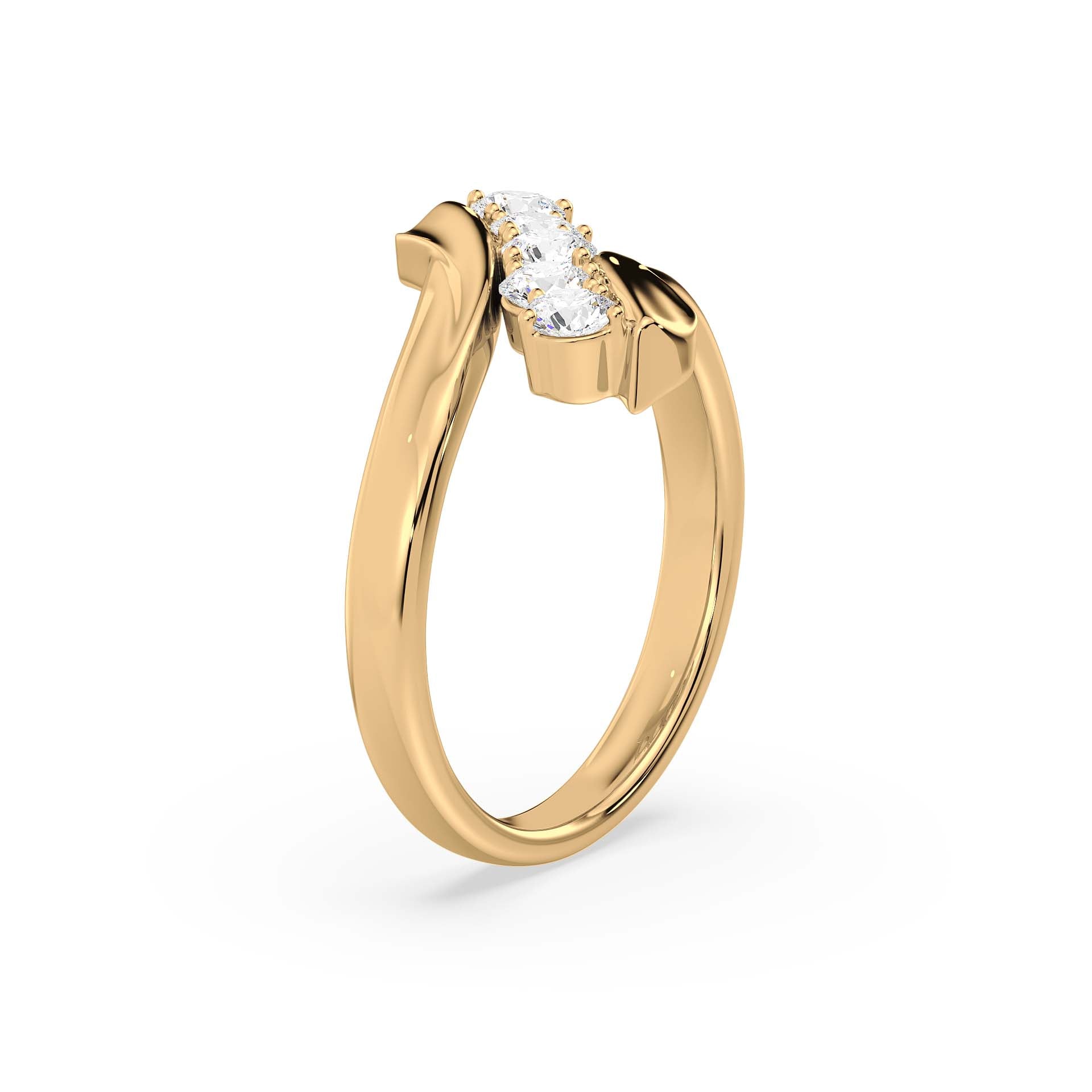 Five Graces, Five Diamond Ring, Yellow Gold | Serenity Diamonds™