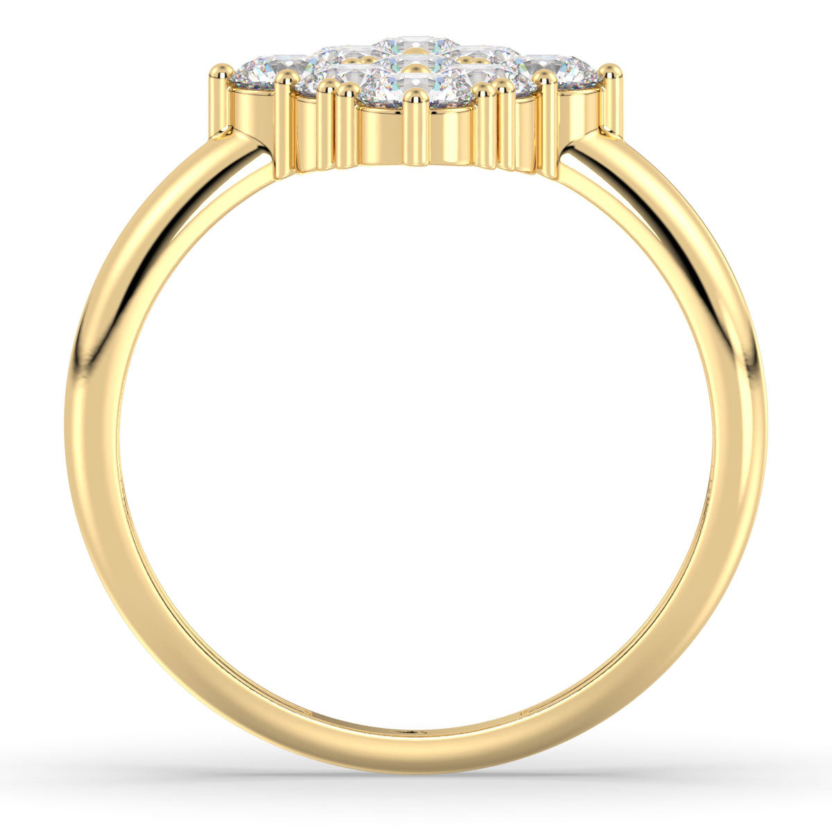 Array of 9 Round Diamonds Ring 1.35ct tw