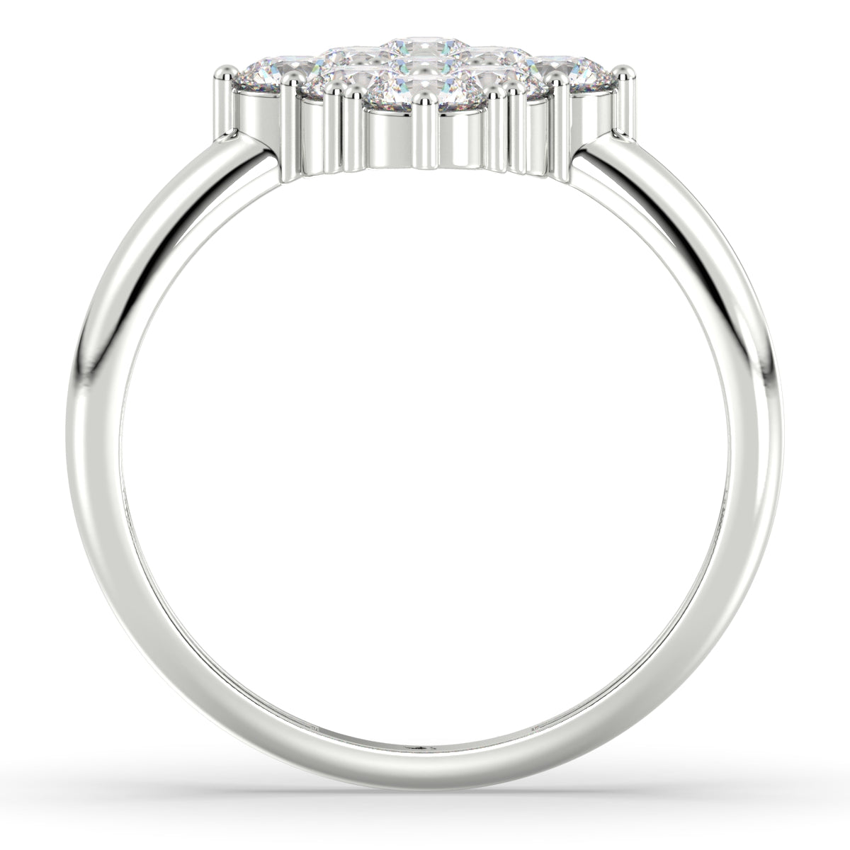 Array of 9 Round Diamonds Ring 1.35ct tw