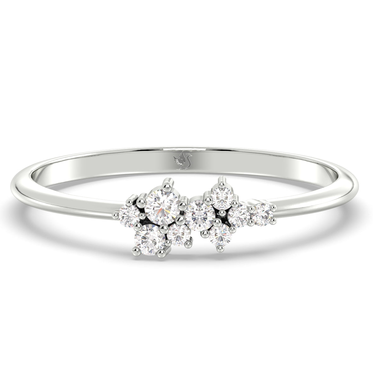 Cluster of Diamonds Ring 0.15ct tw