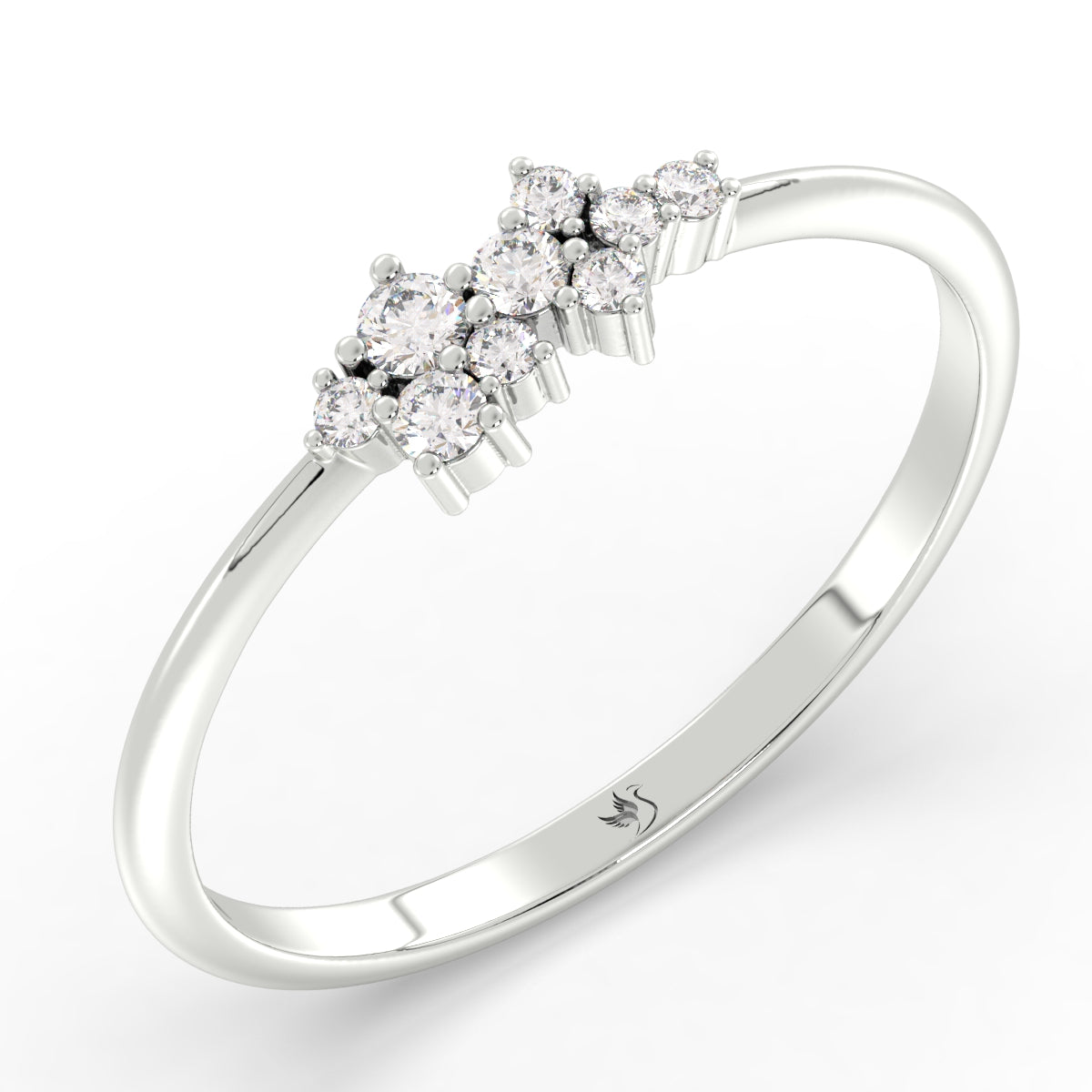 Cluster of Diamonds Ring 0.15ct tw