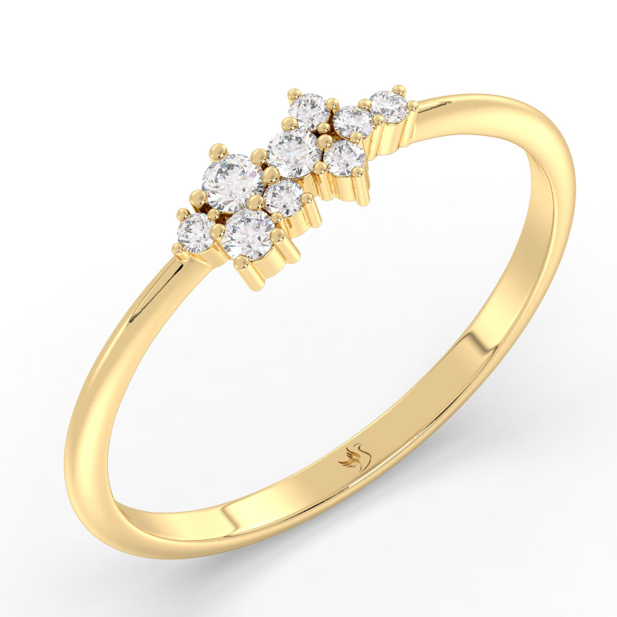 Cluster of Diamonds Ring 0.15ct tw