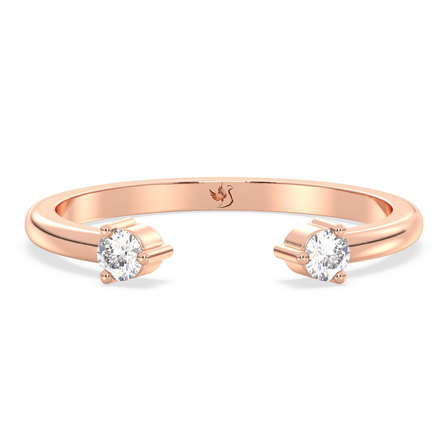 Dual-Stone Open Shank Ring 0.22ct tw