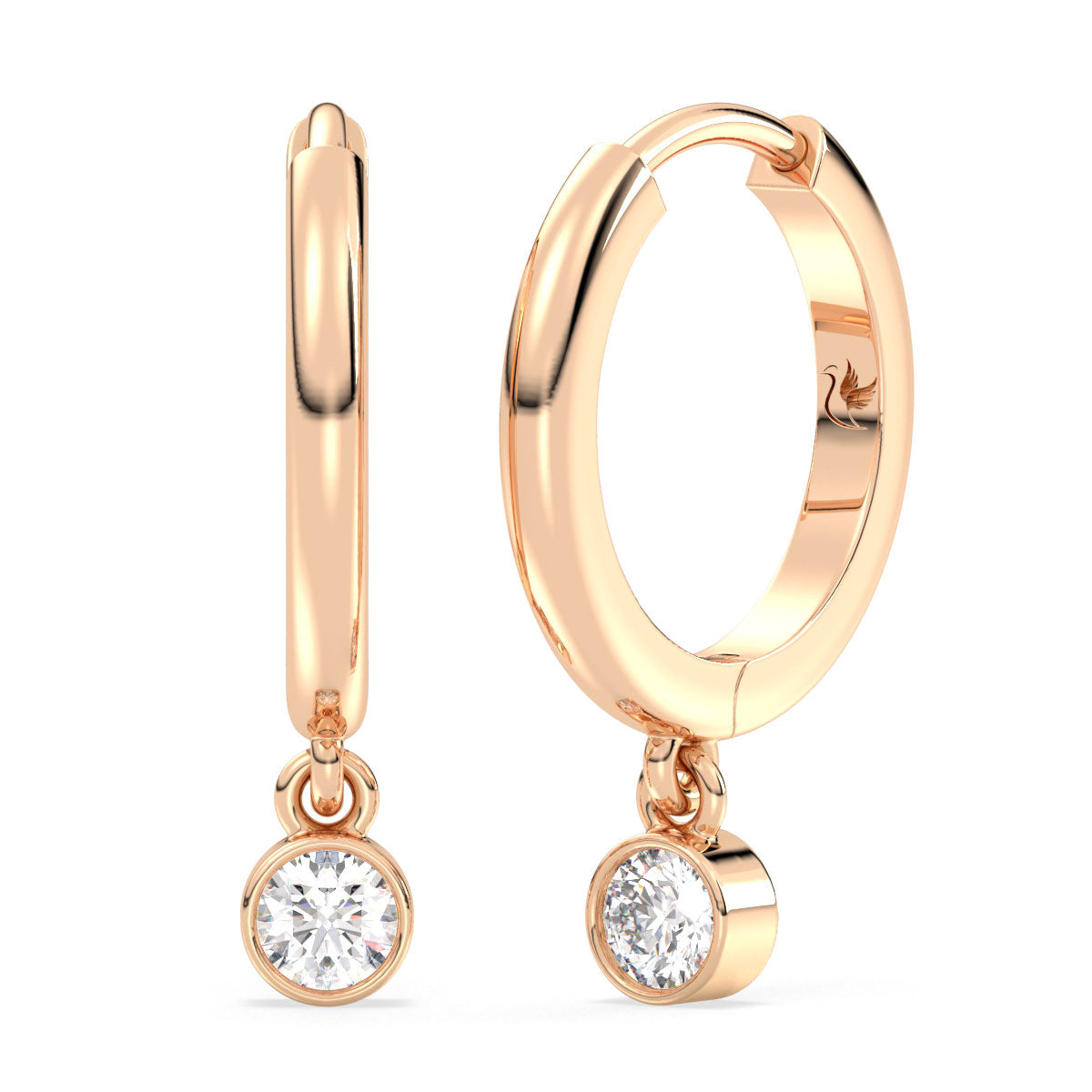 Diamond Drop Huggie Hoops 0.15ct tw