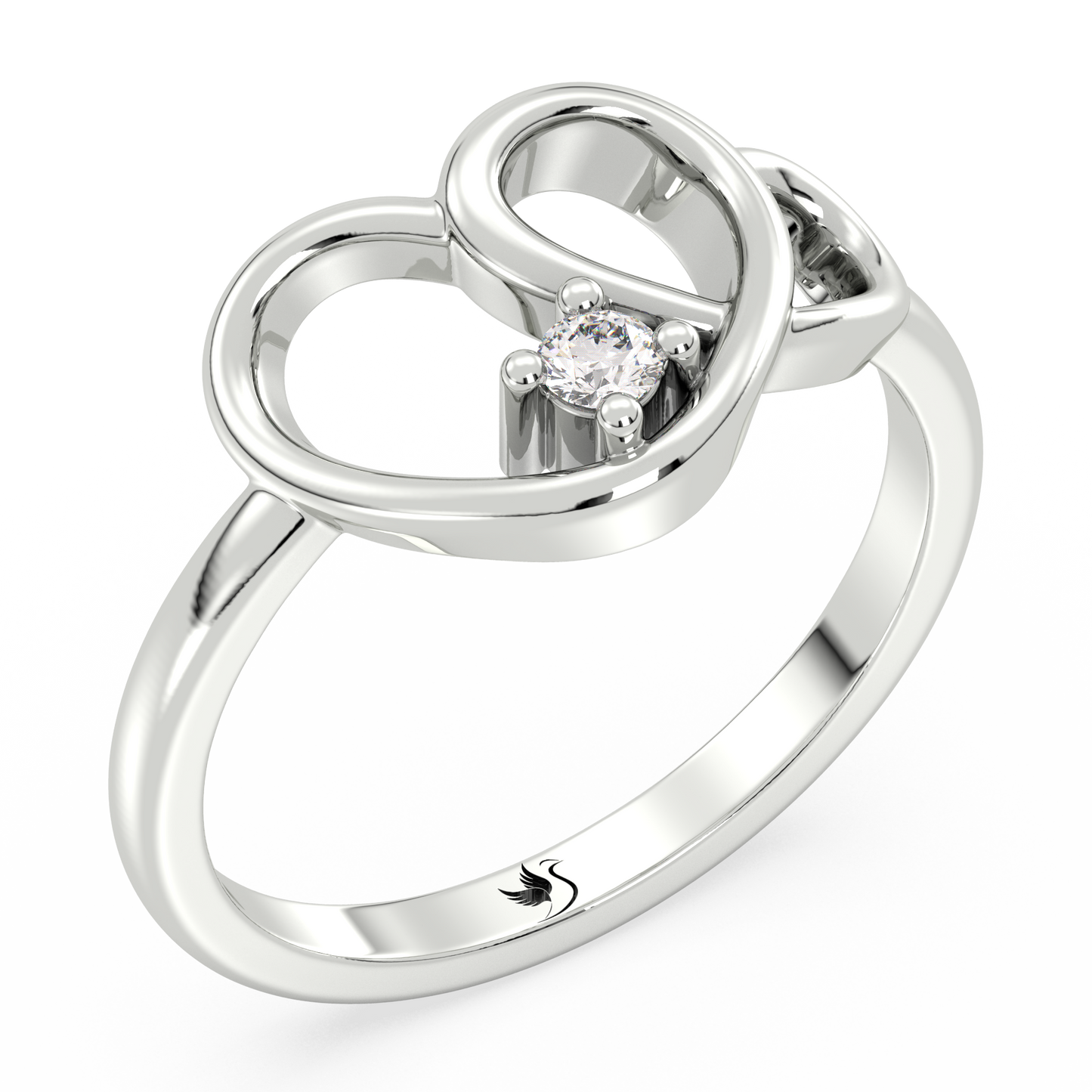 Infinity Heart Ring 0.06ct tw