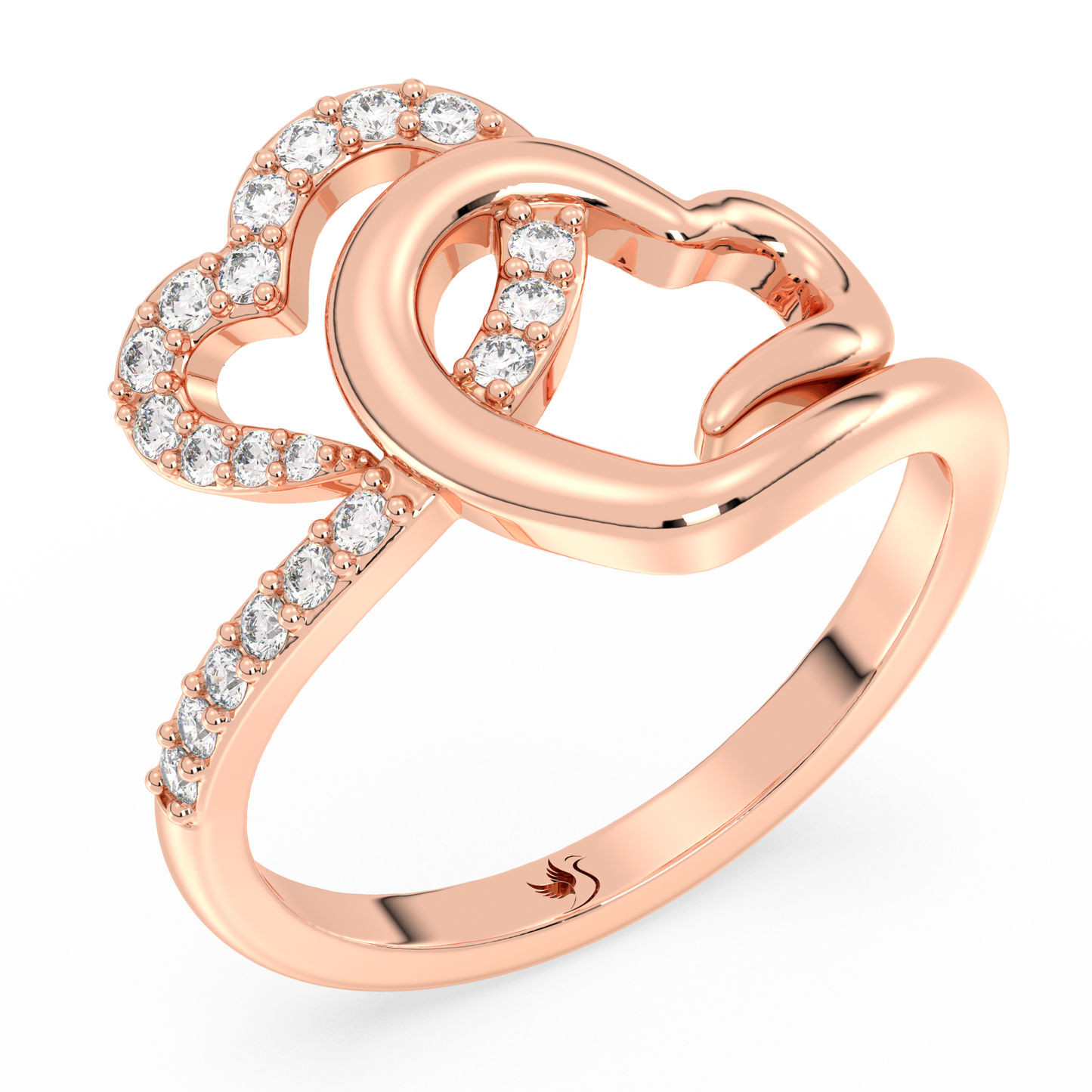 Entwined Hearts Ring 0.19ct tw