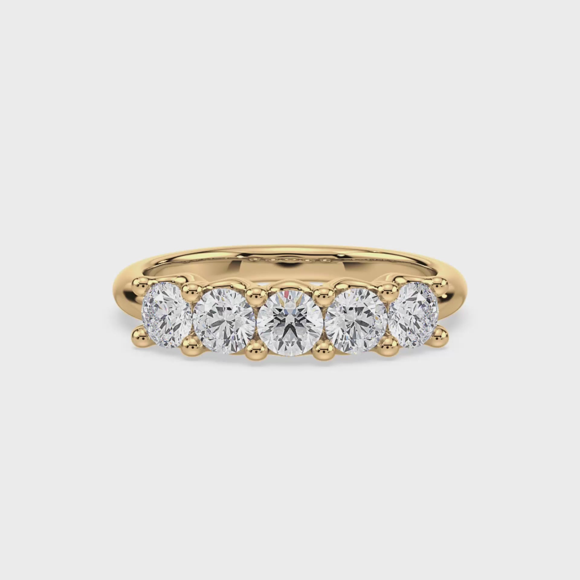 Five Royal Promises, Five Diamond Ring, Yellow Gold | Serenity Diamonds™