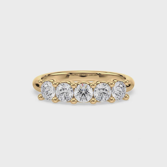 Five Royal Promises, Five Diamond Ring, Yellow Gold | Serenity Diamonds™