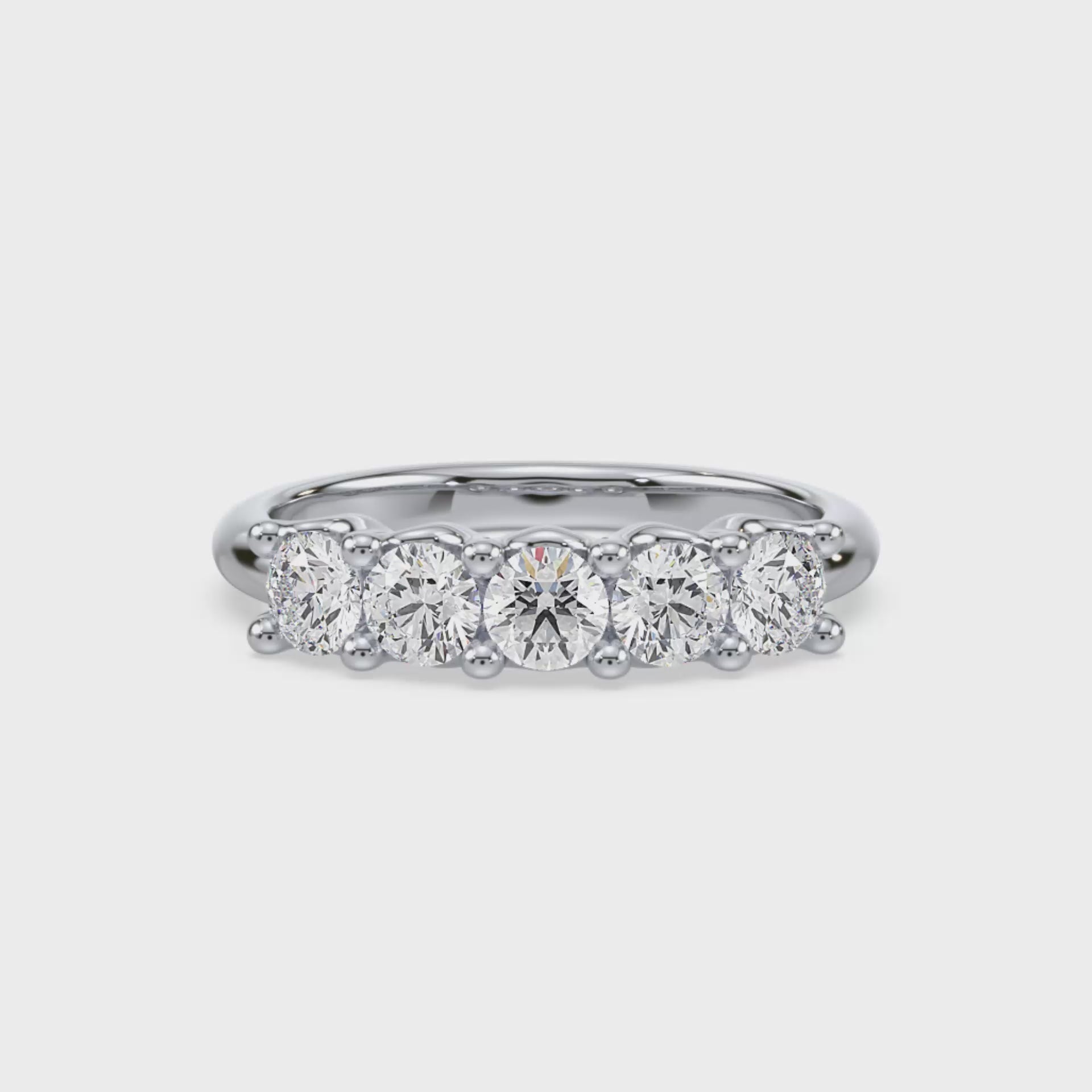 Five Royal Promises, Five Diamond Ring, White Gold | Serenity Diamonds™