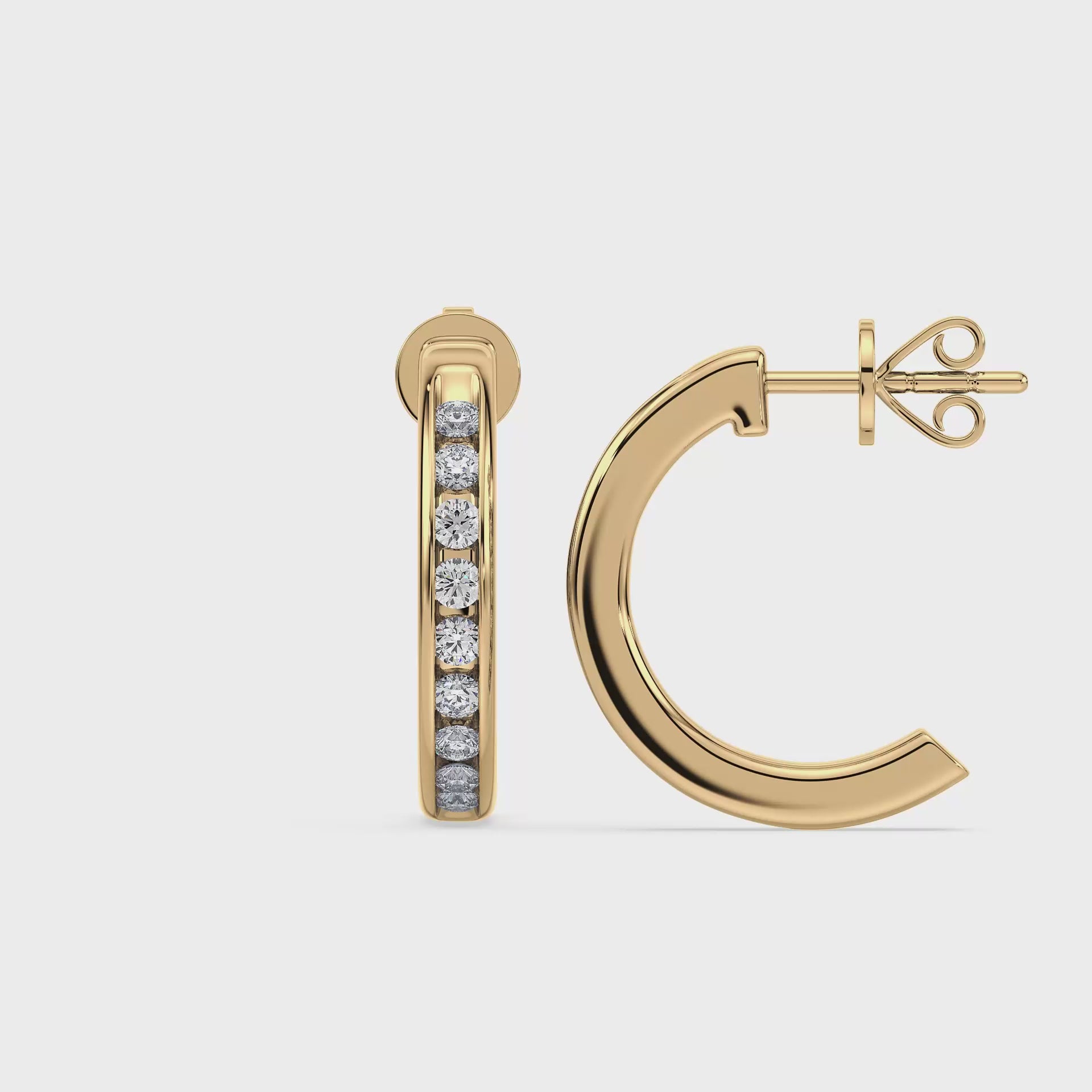 Arclight Hoops, Yellow Gold | Serenity Diamonds™