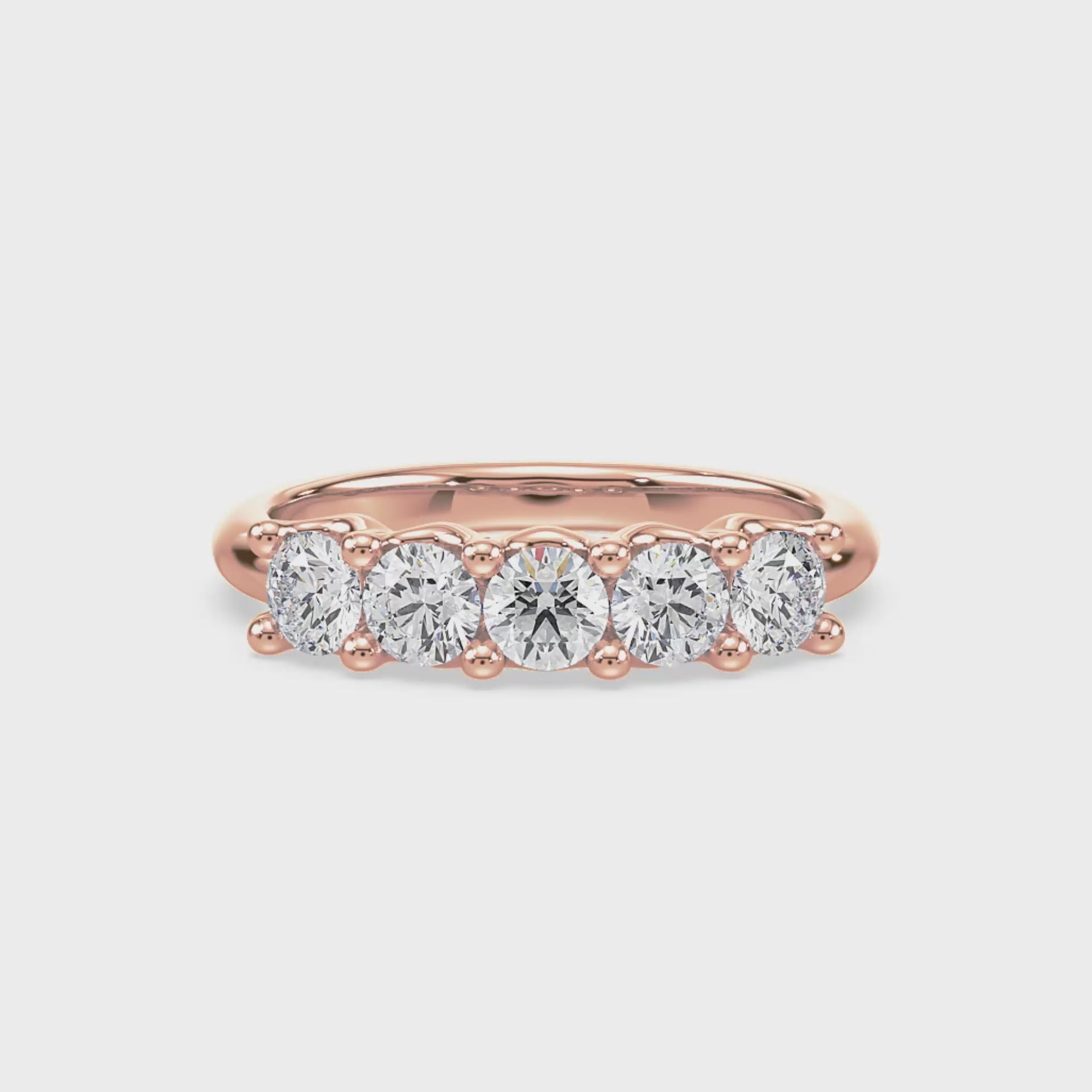 Five Royal Promises, Five Diamond Ring, Rose Gold | Serenity Diamonds™