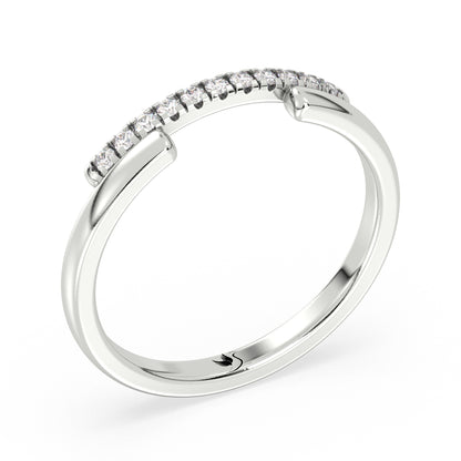 The Pavé Bridge Stackable Ring 0.10ct tw