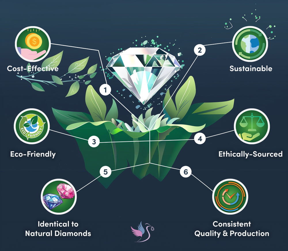 Lab-grown diamond ring detail