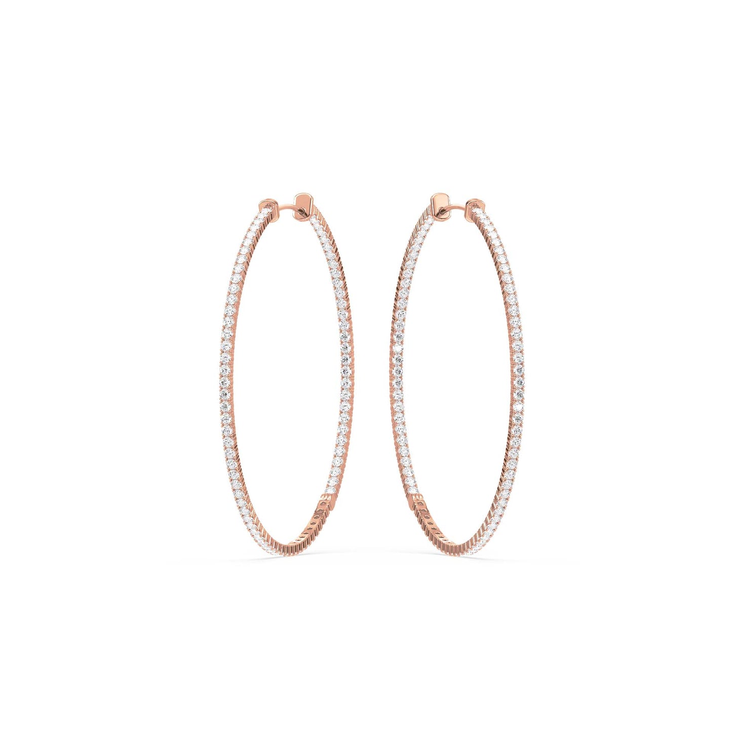 Eternal Spark Hoops, Rose Gold | Serenity Diamonds™