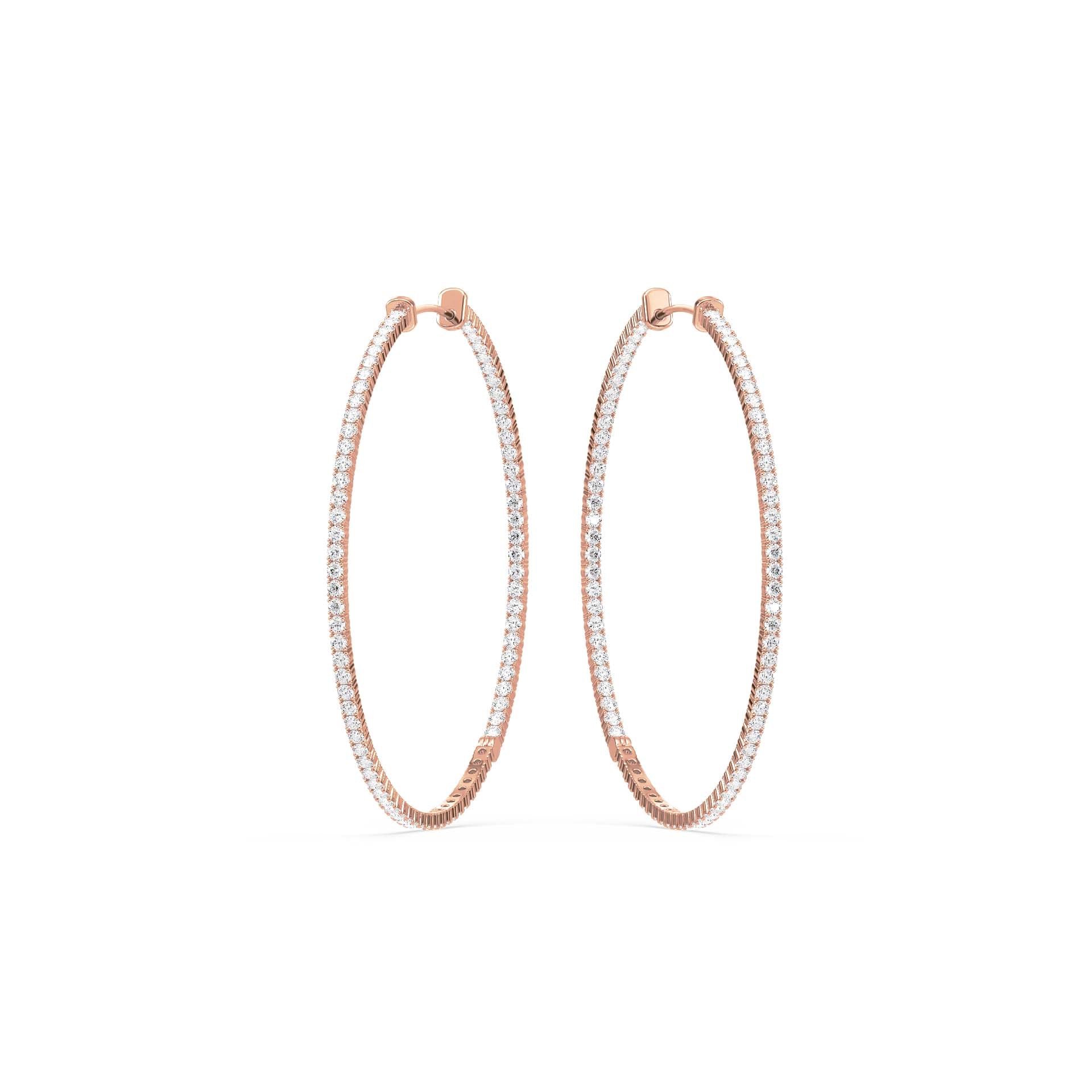 Eternal Spark Hoops, Rose Gold | Serenity Diamonds™