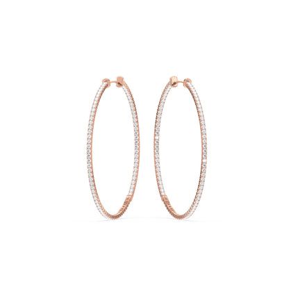 Eternal Spark Hoops, Rose Gold | Serenity Diamonds™