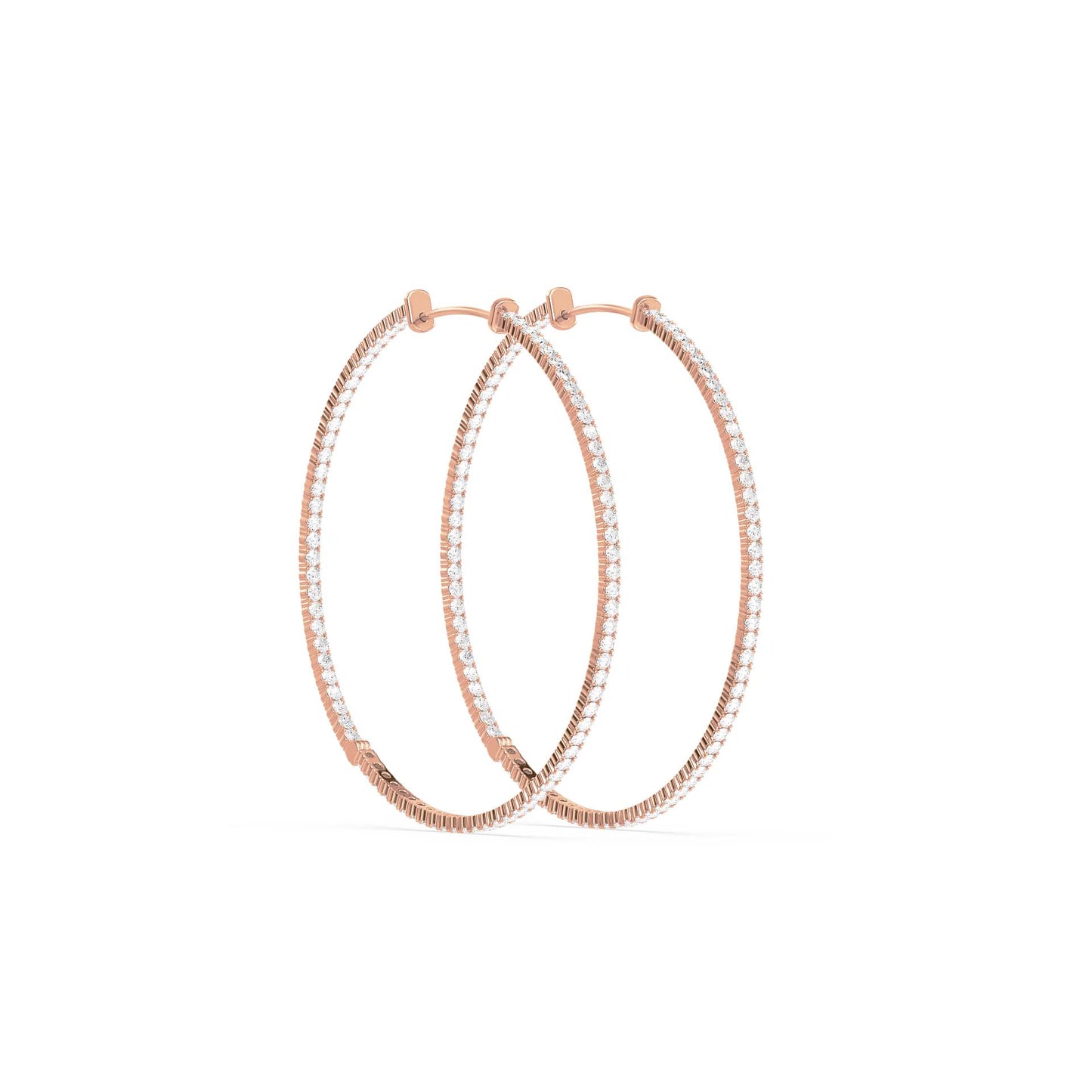 Eternal Spark Hoops, Rose Gold | Serenity Diamonds™