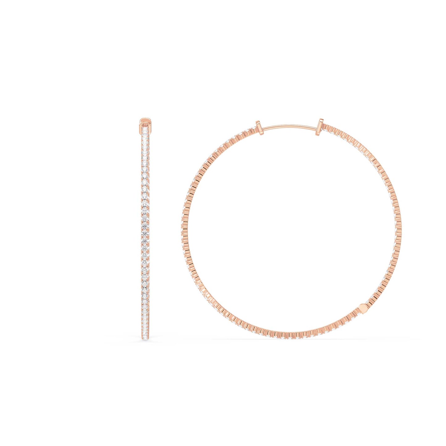 Eternal Spark Hoops, Rose Gold | Serenity Diamonds™