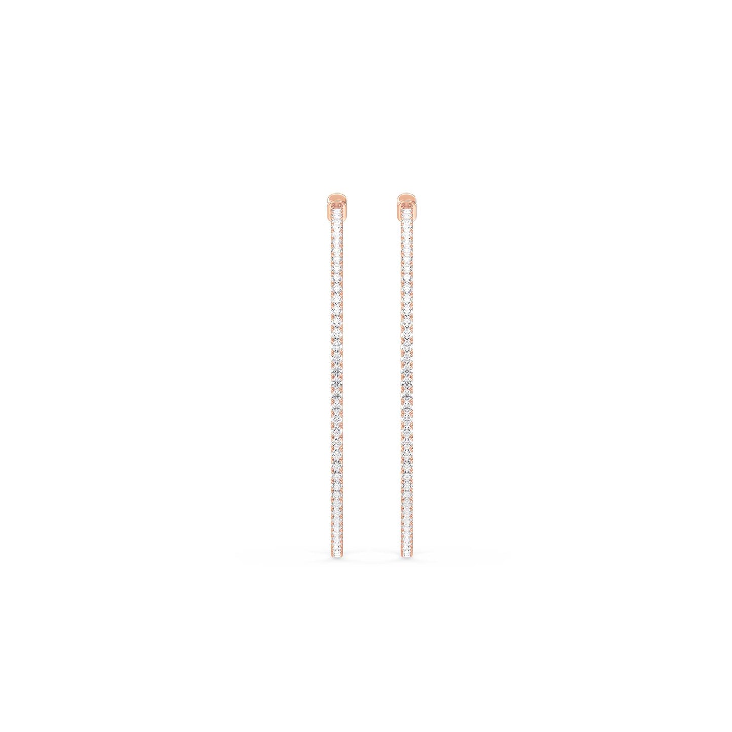 Eternal Spark Hoops, Rose Gold | Serenity Diamonds™