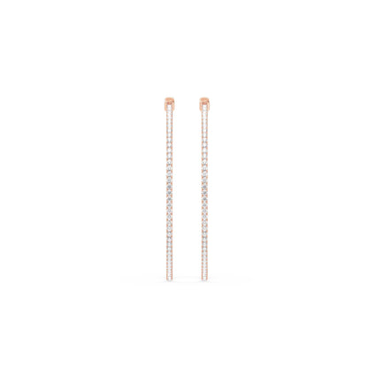 Eternal Spark Hoops, Rose Gold | Serenity Diamonds™