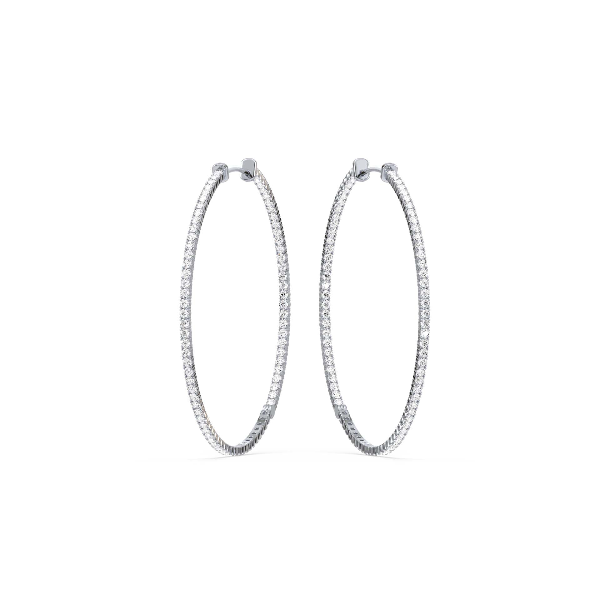 Eternal Spark Hoops, White Gold | Serenity Diamonds™