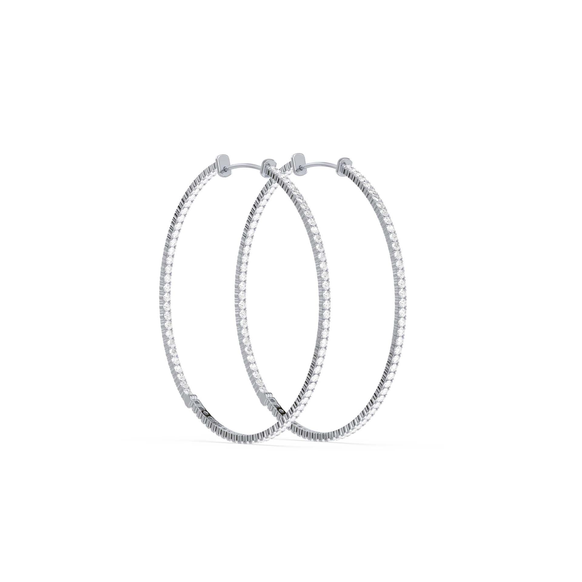 Eternal Spark Hoops, White Gold | Serenity Diamonds™