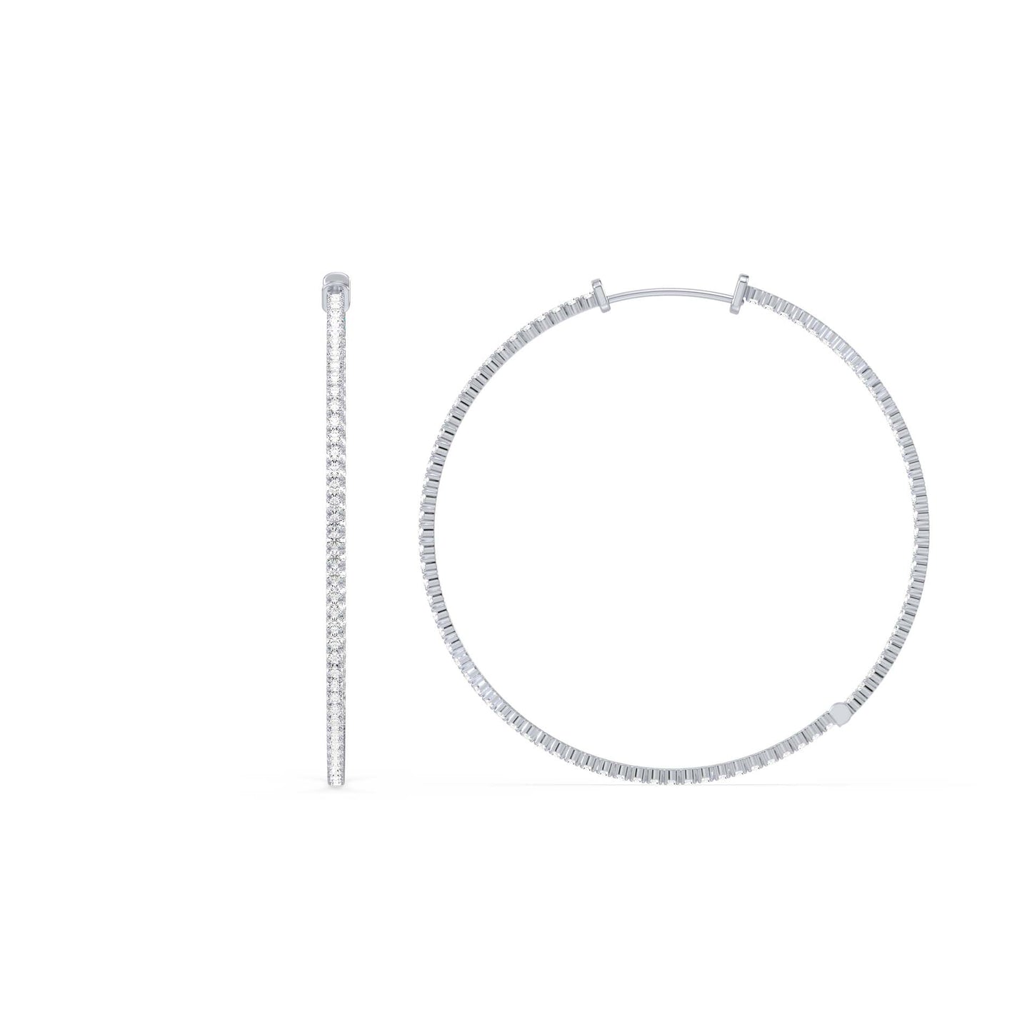 Eternal Spark Hoops, White Gold | Serenity Diamonds™