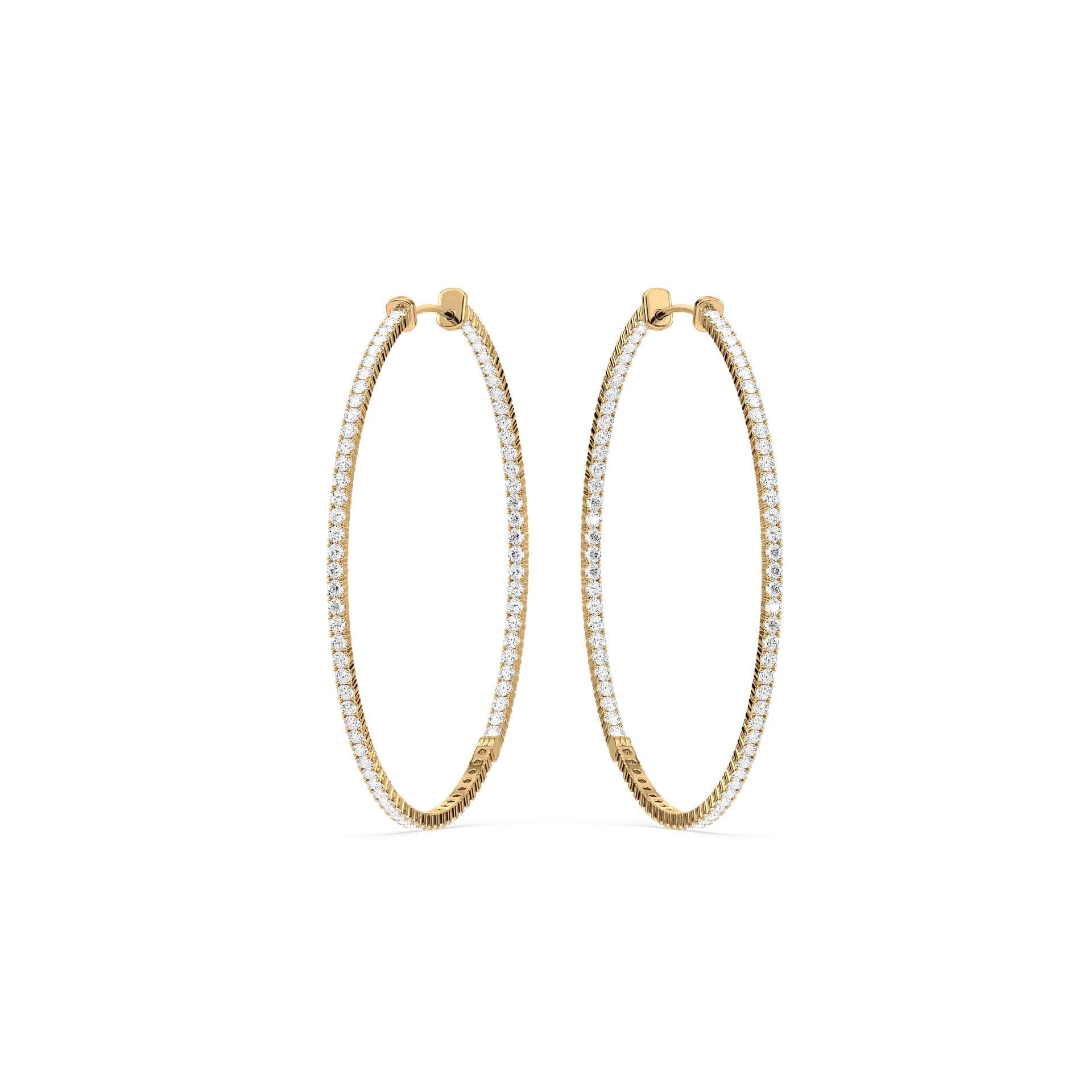 Eternal Spark Hoops, Yellow Gold | Serenity Diamonds™