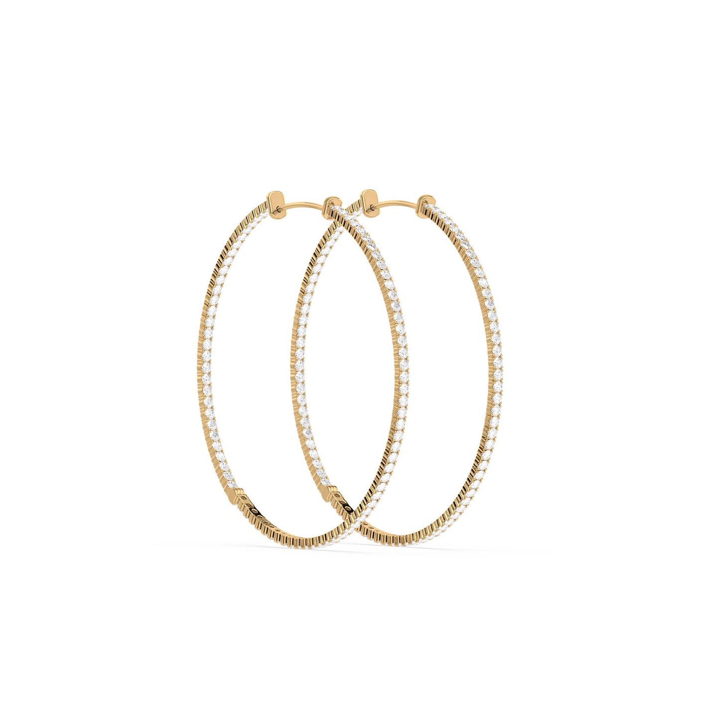 Eternal Spark Hoops, Yellow Gold | Serenity Diamonds™