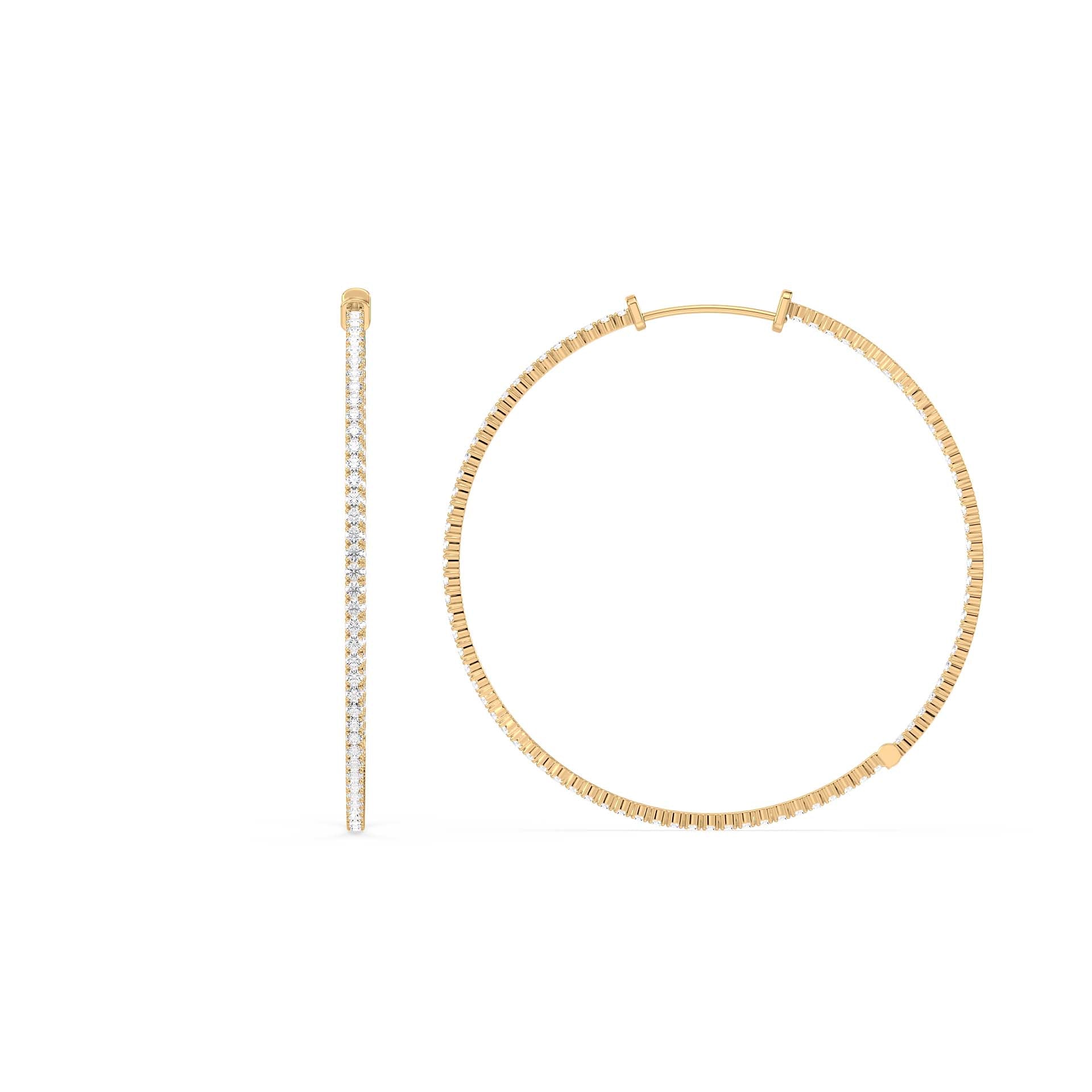 Eternal Spark Hoops, Yellow Gold | Serenity Diamonds™