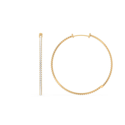 Eternal Spark Hoops, Yellow Gold | Serenity Diamonds™