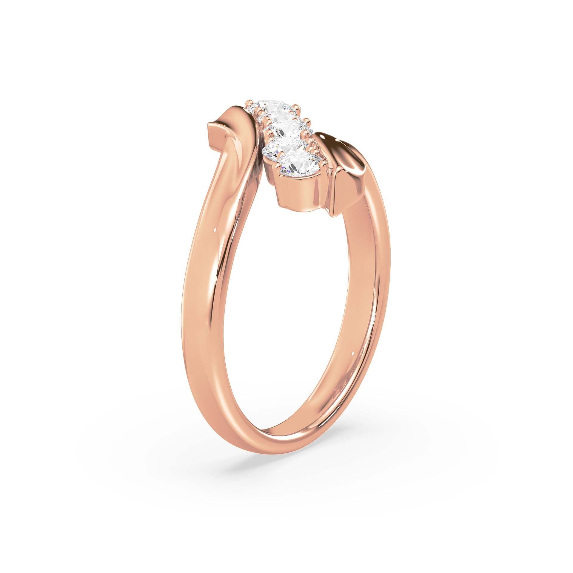 Five Graces, Five Diamond Ring, Rose Gold | Serenity Diamonds™