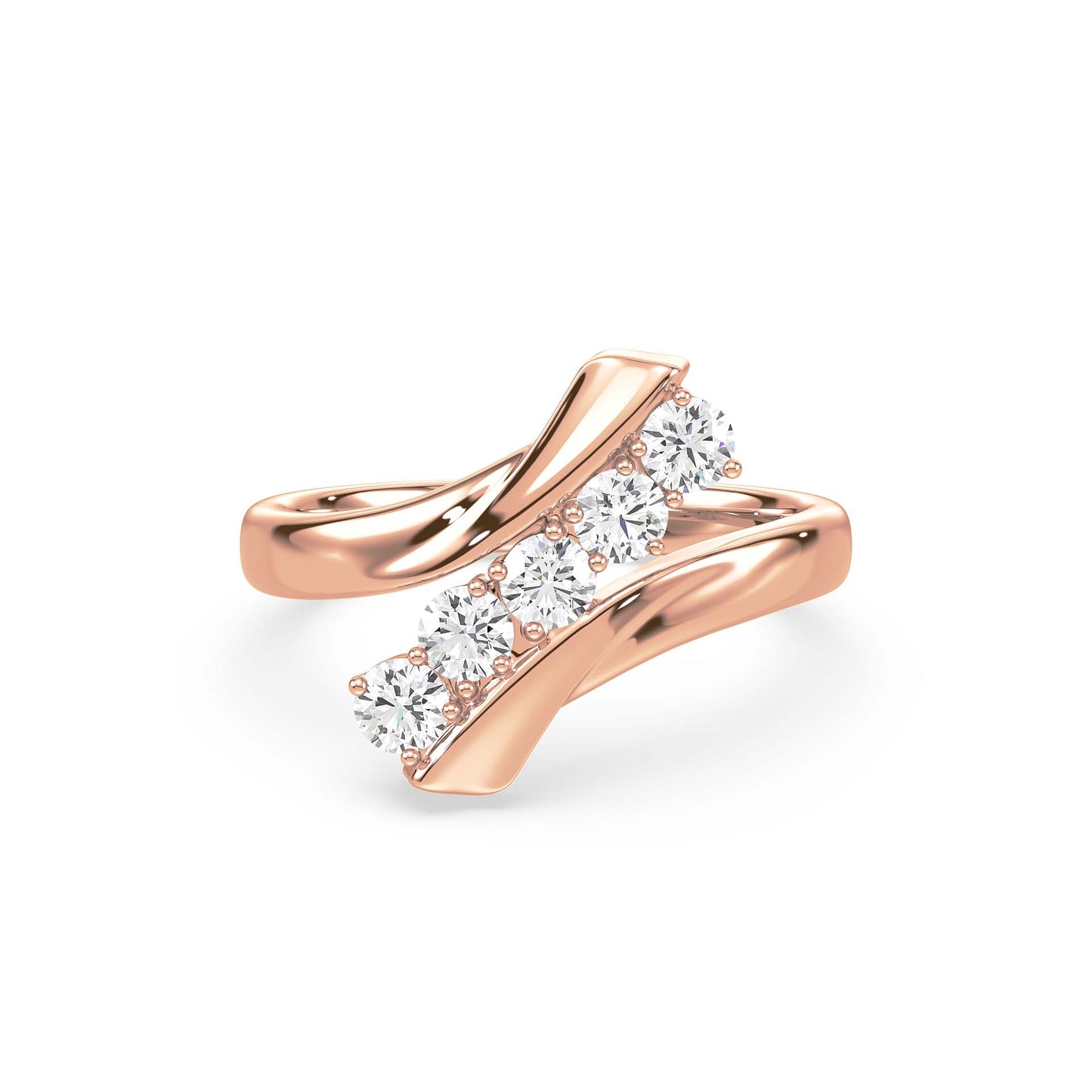 Five Graces, Five Diamond Ring, Rose Gold | Serenity Diamonds™