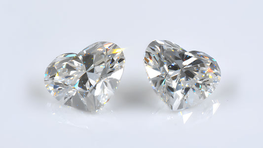 pair of heart shape diamonds