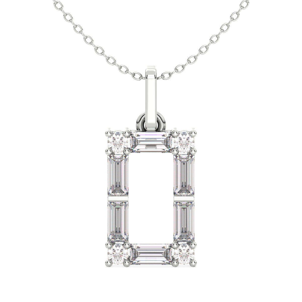 Modern Bold Rectangle Pendant 0.80ct tw
