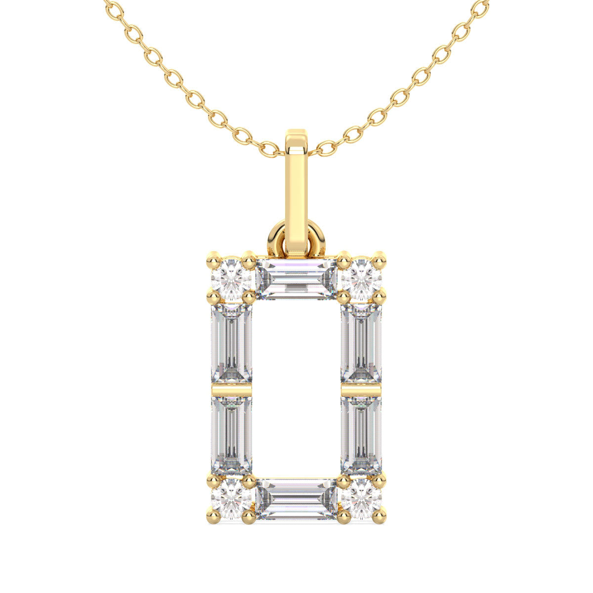 Modern Bold Rectangle Pendant 0.80ct tw