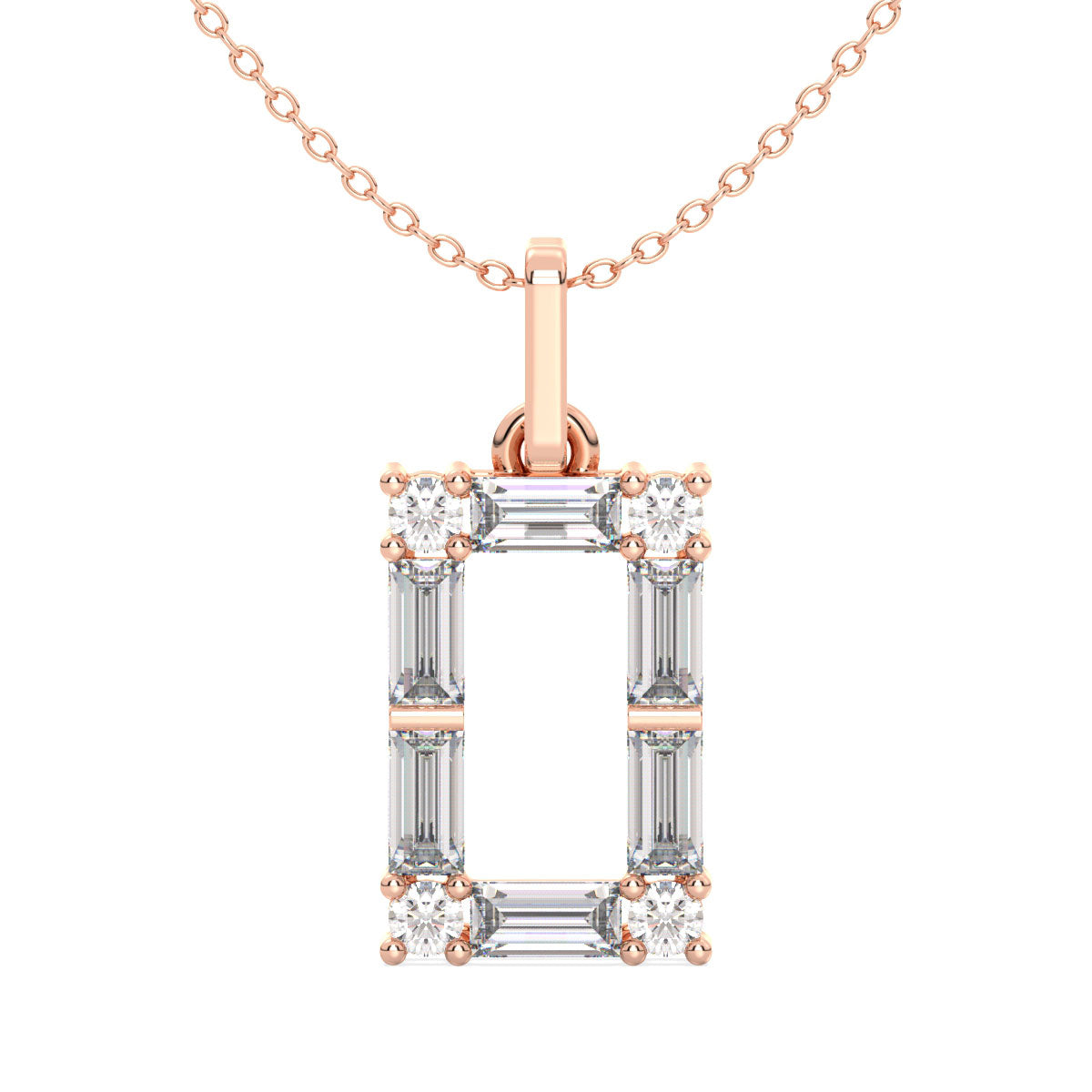 Modern Bold Rectangle Pendant 0.80ct tw