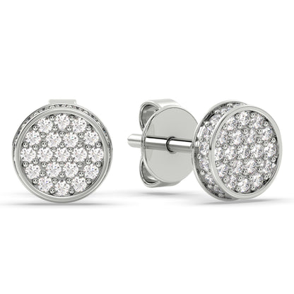 Flat-Face Diamond Cluster Studs 0.23ct tw